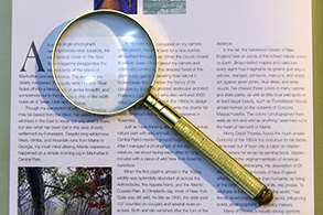 Magnifying glass over a document